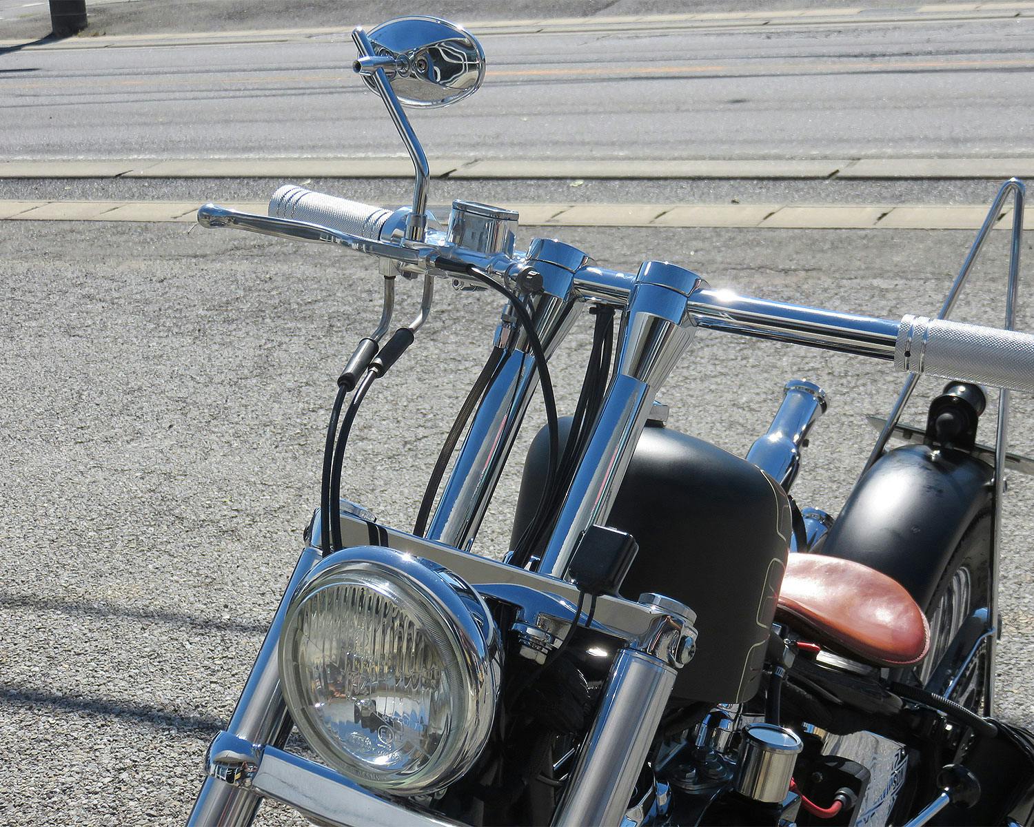 幅広type Harley Davidson ヘコミ有り ６ｉｎ アタッカーバー クローム