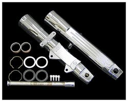 リブドビレットアウターチューブ クローム 41mmフォーク用