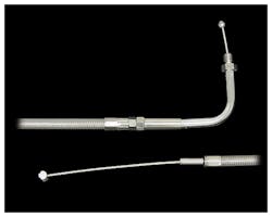 29in シングルスロットルケーブル 90° ステンメッシュ BT・XL用