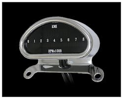 ハーフムーンスピードメーター トップクランプマウント クローム
