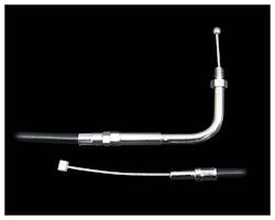 41in スロットルケーブル 90° ブラック 86-87yXL用