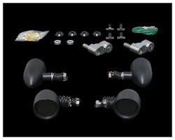 POSH ウインカーキット XL用 ブリムタイプマットブラック スモーク