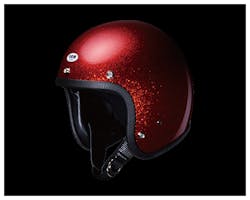 SHM フレーク ヘルメット メタリックレッド S