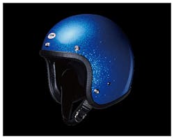 SHM フレーク ヘルメット メタリックブルー M