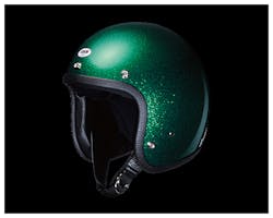 SHM フレーク ヘルメット メタリックグリーン M