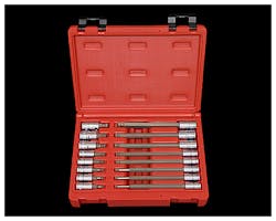 16ピース 1/4、3/8差込角 インチボールポイント六角ソケットセット