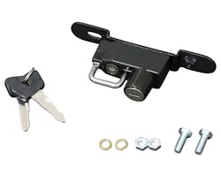 ステー付ヘルメットロック ブラック