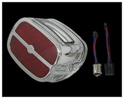 OEMスタイル LEDテールライト クロームハウジング レッドレンズ