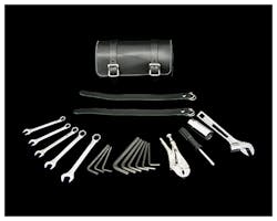 本革ツールロール&工具セット ブラック 13/16in・21mmプラグ用