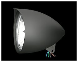 7in シャープバイザー付きバレットヘッドライト ブラック