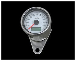 60mm アジャスタブルスピードメーター ステンレス 白盤 橙光