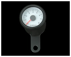 48mm アジャスタブルタコメーター ブラック 白盤 橙光