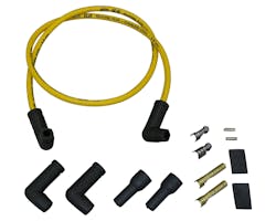プラグコード 黄8.8mm カッパーコア 汎用 90°キャップ