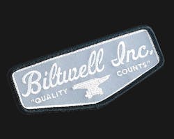 Biltwell パッチ "SHIELD 4.5in" ホワイト