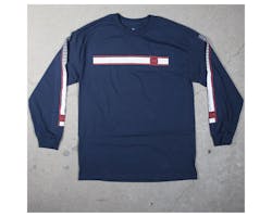 スピードマーチャント ストライプ ロングスリーブT ネイビー L