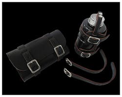 ラフテール 本革ボトルホルダー ツールバッグセット 黒×シルバー
