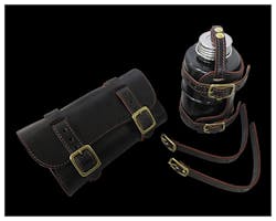 ラフテール 本革ボトルホルダー ツールバッグセット 黒×ブラス