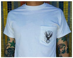 ダイスマガジン ドッグ ポケットTシャツ ホワイト XL