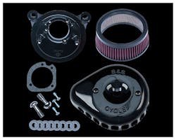 ステルスエアクリーナーキット ミニティアドロップ 91-06XL ブラック