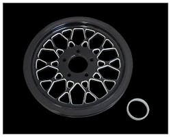 20mm 66丁メッシュタイプビレットリアプーリー ブラック
