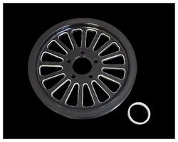 20mm 66丁スポークタイプビレットリアプーリー ブラック