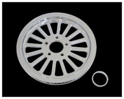 20mm 66丁スポークタイプビレットリアプーリー クローム
