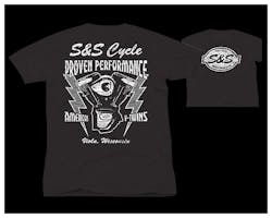 S&S ライトニングボルトTシャツ ブラック XL