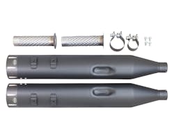 Mk45スリップオンマフラー ブラック+ブラックトレーサー ツアラー