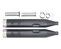 Mk45スリップオンマフラー ブラック+クロームトレーサー ツアラー