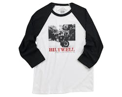 Biltwell NOT DEAD ラグランT ブラック/ホワイト XL