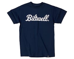 Biltwell SCRIPT Tシャツ ネイビー/ホワイト XL