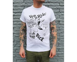 ダイスマガジン Tシャツ Vive Le Ride! ホワイト XL
