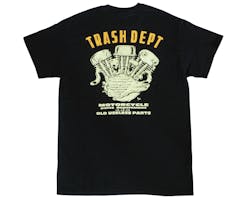TRASH DEPT オリジナルエンジンデザインTシャツ XXL BK
