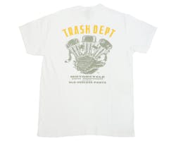 TRASH DEPT オリジナルエンジンデザインTシャツ M WH