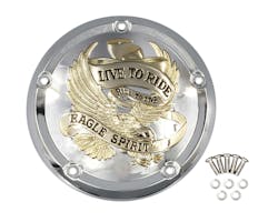 M8ソフテイル用ダービーカバー ゴールドイーグル