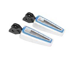 Fangster フットペグ M8ソフテイル CH/BLU フロント