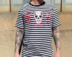 ダイスマガジン Skull & Stripes Tシャツ ブラック M
