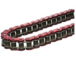 EK QXリングチェーン メタルレッド 108 X350用