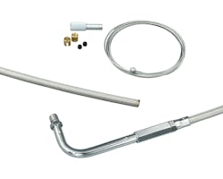BYO スロットルケーブル 90° ステンレス -95y