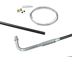BYO スロットルケーブル 90° BK/CH -95y