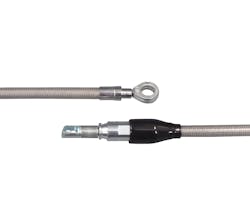 32in アッパークラッチケーブル ステンメッシュ 18y- M8用