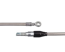44in アッパークラッチケーブル ステンメッシュ 18y- M8用