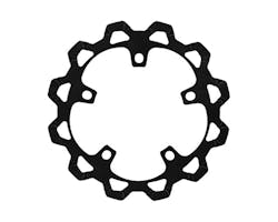 1ピースローター 320mm 4.5mm厚 フロント ブラック