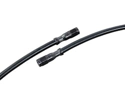 14in ブレーキライン ステンレスメッシュ ブラックコート ステンコネクタ
