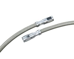 20in ブレーキライン ステンレスメッシュ クリアーコート ステンコネクタ