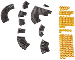 サントロ ボルト・カバーセット ブラック/ゴールド 17y- M8