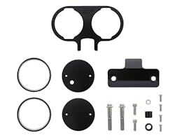 SLYFOX ライザー専用ゲージマウント デュアルメーター ブラック