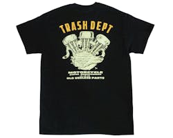 TRASH DEPT オリジナルエンジンデザインTシャツ2 L BK