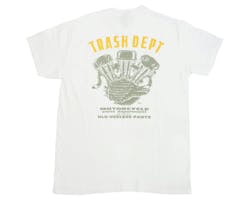 TRASH DEPT オリジナルエンジンデザインTシャツ2 XL WH