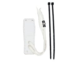 ラフテール  ベル取付用レザーホルダー WH シルバービーズ